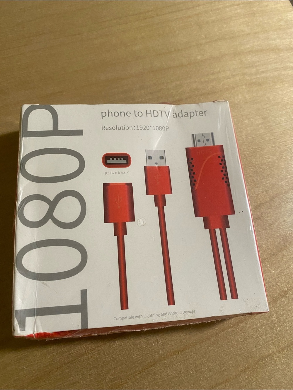 Phone to HDTV Adapter 1080P Red